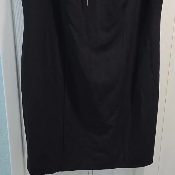 Ellen Tracy Black Dress with Gold Accents - Picture 4 of 16